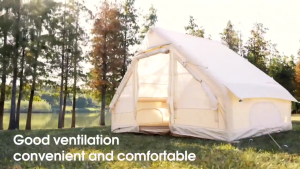 Inflatable tent house outdoor cold protection and warm camping tent family Oxford cloth rainproof camping