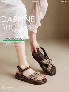 Daphne | Thick Sole Polka Dot Sandals Heel Increasing Beach Shoes
