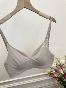 Nude Feel Invisible Seamless Cross Shoulder Strap Large U Back Ice Silk Underwear Womens Natural-looking Push-up Open Back Bra