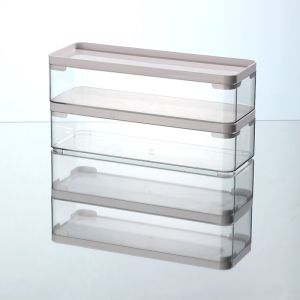 Transparent Narrow Long Desktop Storage Box Small Miscellaneous Stationery Sticky Notes Drawing Pencil Organizer Box