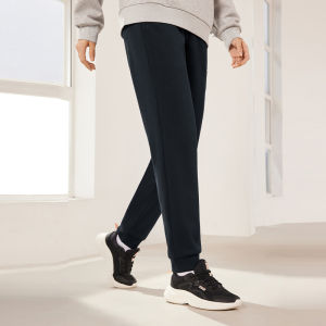 Quần Thể Thao Dệt Kim Ấm Cạp Cao Ống Đứng Rộng Rãi Cho Nữ Quần Dài Chạy Bộ Tập Thể Dục Thường Ngày Mùa Thu Đông