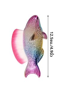 แปรงแต่งหน้าสไตล์นางเงือก แปรงอายแชโดว์คอนทัวร์ใบหน้าไล่ระดับสีสันสดใส เครื่องมือเสริมความงามการ์ตูน ของขวัญ รายการของขวัญที่ดี