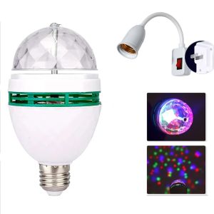 Colorful E27 Rotating Atmosphere 360 Magic Ball Bulb Aautomatic Stage Effect LED Lamp Night Light For DJ Disco KTV Dance Party