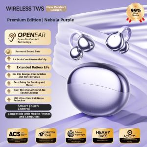 LATUO | Bluetooth Wireless Comfortable Wearing Clip-On Open-Ear Headphones