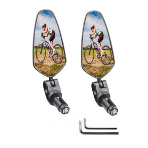 1 Pair Rotatable Bike Rearview Mirror Bar End Bike Mirrors Bicycle Handlebar Rear View Mirror Cycling Reflector Bike Accessories