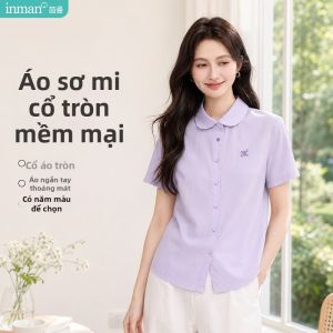 INMAN | Áo Sơ Mi Cổ Bé Tẩy Trắng Chống Lão Hóa Tay Ngắn Mùa Hè