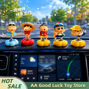 Bandai | Rotatable Ballet Crayon Shin-Chan Car Dashboard Ornaments Auto Interior Console Decor Figurines Desktop Decoration Mini Model