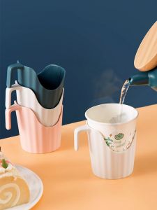 Bộ 6 Đế Cốc Nhựa Dày Dùng Một Lần Cho Văn Phòng Chống Bỏng Cách Nhiệt Đế Cốc Giấy Đồ Dùng Vệ Sinh Cá Nhân Dụng Cụ Lưu Trữ