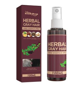 South Moon Gray White Hair Treatment Spray Serum Liquid Repair Fast Regrowth Nourish Damaged Scalpblack Hair Anti Loss Hair Care Women Men Hyperplasia Hair Loss Treatment Herbal Essence Promoting Regeneration