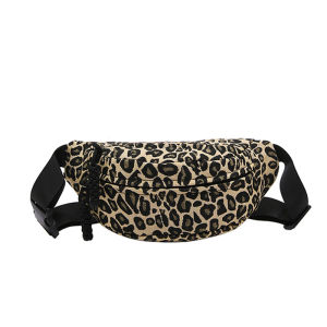 Leopard print Women Waist Pack Canvas Fanny Pack Fashion Chest Bag Fashion Shoulder Crossbody Bags High-quality Waist Belt Bag