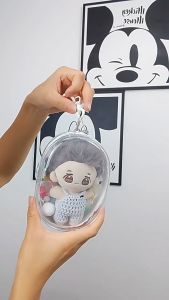 BETTIE 18cm Tas Penyimpanan transparant PVC Pop Mart Tas Labubu PVC Transparent Storage Bag