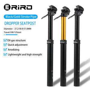 RIRO Bicycle Dropper Seatpost 27.2/30.9/31.6mm 100/125mm Travel Hydraulic Manual Height Adjustable MTB Road Bike Seat Tube