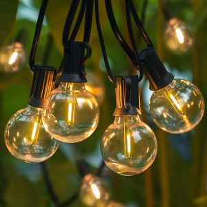 Festoon LED Globe String Fairy Lights G40 Outdoor Dimmable For Christmas Party Garden Decor Garland Lamps Street Patio Backyard
