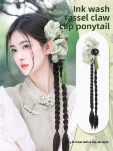 JUZITING | Traditional Chinese Style Long Braided Hair Extension with Tassel