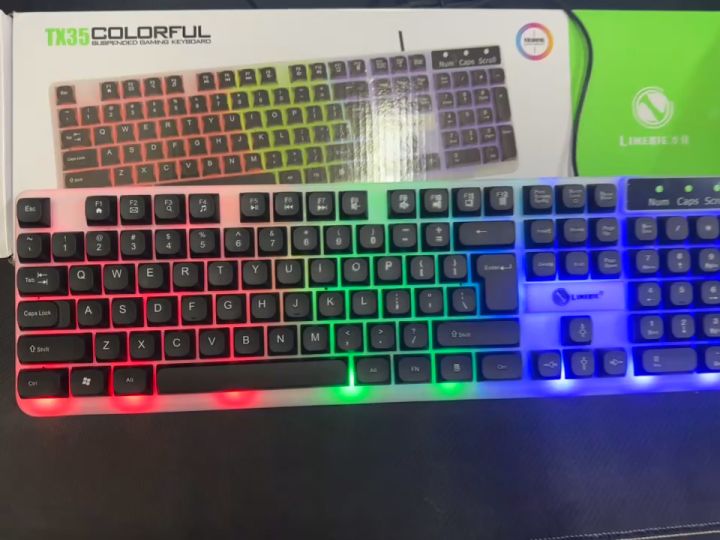 (HCM) Bàn phím giả cơ chuyên game LIMEME TX35 R-260 màu đen có Led ...