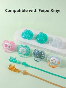 Philips Avent Soothing Pacifier Storage Box Anti-Dust Cap Chain Prevention Three Daddies Macaron Style Baby Feeding Supplies