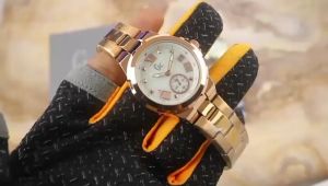 Box Exclusive Jam Tangan Romawi Classic VA-878HR / Jam Tangan Fashion Wanita Tali Rantai Diameter 35cm