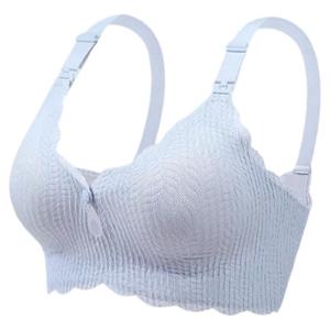 Miiow | Maternity Nursing Bra Large Size Front Button Design Anti-Sagging Gathered Postpartum Feeding Comfortable Wireless Underwear