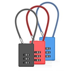 Small Password Lock Storage Cabinet Luggage Dormitory Steel Wire Padlock Lock Head Key Operated Helmet Cabinet Door Lock