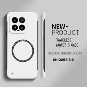 Ultra Thin Frameless Magnetic Charging Hard PC Phone Case For Xiaomi 15T Pro 14T 15 Ultra 13 Anti-fingerprint Candy Color Cover