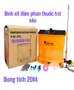 Bình phun thuốc trừ sâu bằng điện KINAMI 20lit .