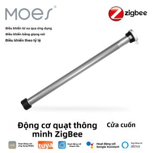 Motor Rèm Cuốn Tự Động Thông Minh MOES Tuya Zigbee Ống 38mm Điều Khiển Rèm Thông Minh Hoạt Động Với Smart Life Alexa Google Home Điều Khiển Từ Xa