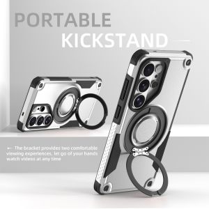 Armor Shockproof For Magsafe Phone Case For Samsung Galaxy S26 Ultra Plus 360°Rotatable Magnetic Ring Kickstand Bracket Cover