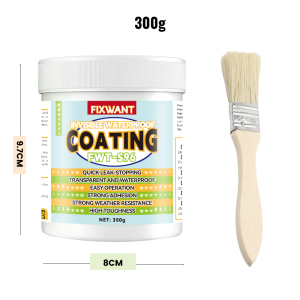 Transparent Waterproof Coating Sealant Paste Glue with Brush - Invisible Roof & Bathroom Repair Adhesive - 100g/300g