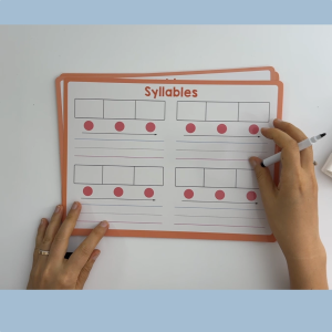 10PCS Double Sided Dry Erase Phonemic Syllable White Board Small Whiteboard for Kids Learning Phonics Card Game - Sounds Blends Spelling Reading Handwriting Leaning Tool Mini White Board Portable Bulk School Supplies for Student Teacher Aids