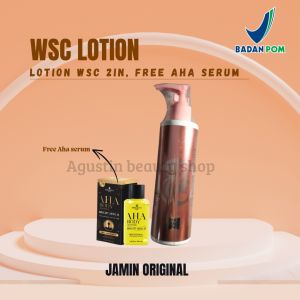 (PAKET COMBO) Lotion WSC & Precious Skin Thailand AHA Serum Booster 30ml / AHA Mini / AHA Whitening & Moisturizing - Kering - Kusam - Leher Memutihkan - Mengencangkan Tubuh - Perawatan - Mencerahkan Tangan - Extract - Melembutkan - Niacinamide - Pencerah
