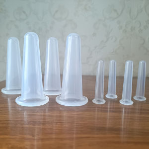 8 Packs Facial Cupping Therapy Set Anti Cellulite Silicone Vacuum Cupping Cups for Face and Eye Cupping Massage High-transparent