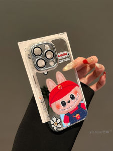 Cute Little Monster Phone Case for  16ProMax 17Pro 14Plus 13Pro Womens Style Full Cover Mirror Surface Silicone Protective Shell