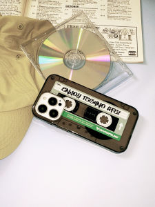 VAVENUE Retro Tape Camera Phone Case for  Original Design Victory Avenue Transparent Black American Retro Style Protective Shell