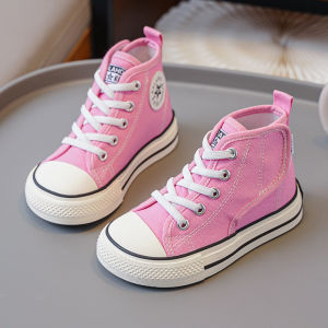 Warm Winter High Top Canvas Shoes for Kids Casual Slip-On Soft Bottom Mango Head Childrens Shoes Boys And Girls