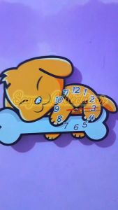 Jam Dinding Aesthetic Karakter Tulang Anjing