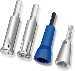 4Pcs Wire Twister Tool for Drill Wire Nut Twister Wire Stripper Tool Connector Driver with 1/4" Chuck Cable Quick Stripping Elec