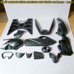 Bộ Ốp Carbon 11 Món (Combo Trọn Bộ) Cho Honda Vario 160i (2022 2023 20242025) Nhựa ABS Dai Bền Phủ Vân Cacbon Hàng Artistar Chính Hãng