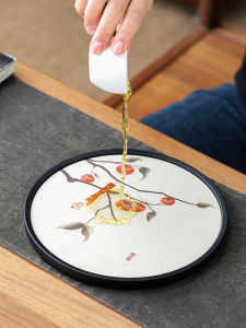 National Style Absorbent Bamboo Tea Tray Tea Tray Ceramic For Home Retro Tea Table Creative Quick-Drying Kung Fu Tea Table