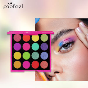 พาเลทอายแชโดว์ 16 สี POPFEEL -โทนสีเอิร์ธโทนเนื้อแมทที่มีเม็ดสีสูงและเฉดสีรุ้งสดใส แต่งหน้าแบบพกพาและติดทนนาน