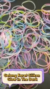 Gelang Karet Silikon Glow in The Dark / Gelang Tangan Fashion Pria Wanita