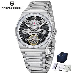 Pagani Design | PAGANI DESIGN PD-YS028 Men Luxury Automatic Mechanical Watch Skeleton Openwork Dial Premium Stainless Steel Bracelet Scratch