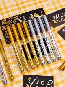 OFM-A118 Spidol Warna Metalik Gold Silver Waterproof Metallic Craftwork Pen Marker / Spidol Emas