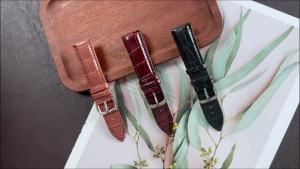 Soft Leather Watchband for Men Women 12mm 14mm 16mm 18mm 20mm 22mm 24mm Bamboo Pattern Belts Universal Replacement Watch Straps