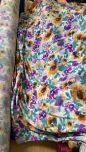 Vải Thun Cotton Hoa Khổ 1m6 - Chất Mềm Mại Co Giãn Tốt Mỏng Rũ