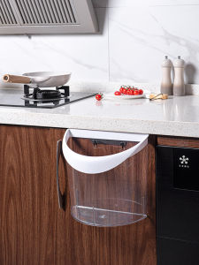 Kitchen Wall-Mounted Trash Can Large Capacity Transparent Storage Bucket Creative Garbage Bin for Home Use Cabinet Hanging