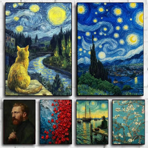 1000Pieces Jigsaw Puzzle Van Gogh Starry Night Sunflowers Scene For Adults Perfect For Quiet Evening Activity