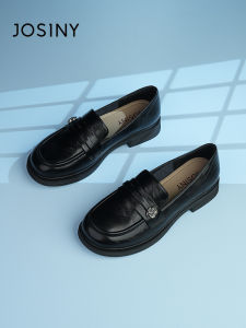 Giày Lười Da Mềm Josiny Dành Cho Nữ Mùa Xuân Hè Phong Cách Anh Giày Đế Bằng Họa Tiết Hoa Một Bước