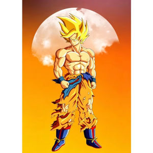 Bandai | Oil Painting Classic Japanese Anime Dragon Ball By Numbers Modern Wall Decor for Living Room Bedroom Perfect Gift No Frame