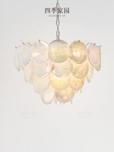SIJIJIAYUAN | Vintage French Cream Style Handmade Glass Chandelier