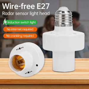 E27 radar PIR Human Induction Motion Sensor 360 Degrees LED Night Lamp Socket Base AC 85-265V Delay Time Adjustable Switch